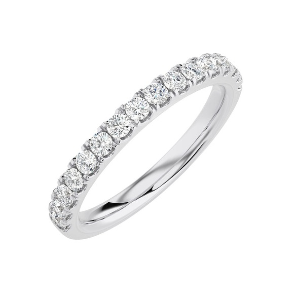 XIV Karats Style E 14kt Gold 0.40 - 0.60 Carat Stacking Ring (US Size 7) - Picture 1 of 8